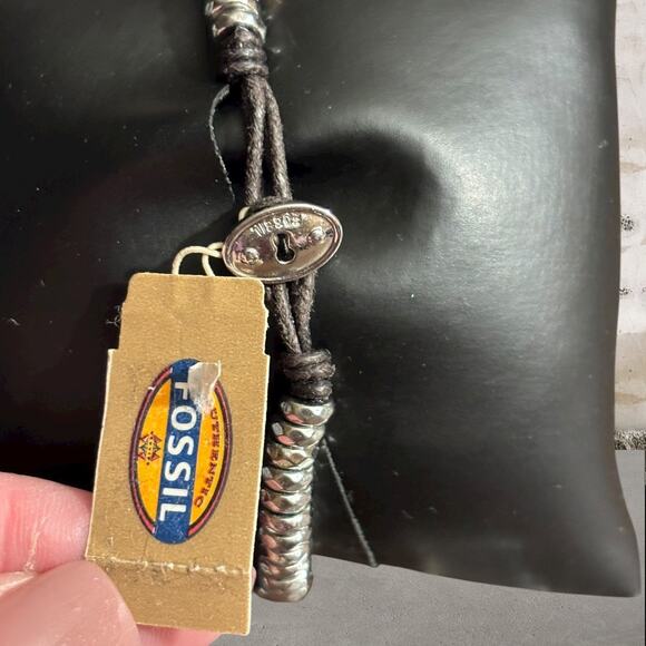Fossil NWT Leather Beaded Bracelet - Picture 4 of 4